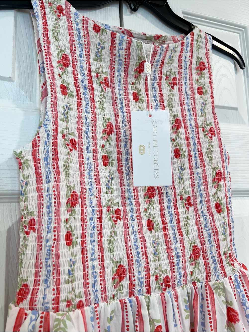 Stunning Caroline Constas ❤️ Pomegranate Stripe Smocked Nap Dress - Picture 6 of 8